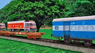 LORRY BRN COUPLING ICF BLUE COACH | BUMPY RAILROAD | Train Simulator | Railworks | TrainGameplay