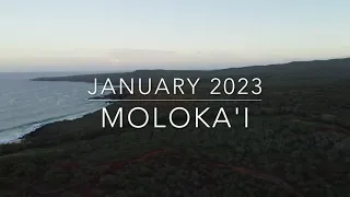 Moloka'i - Big Waves and Red Earth.  (4k Drone)