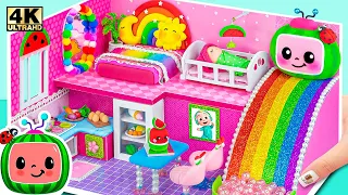Build Cutest 2 Storey Cocomelon House has Rainbow Slide Pool from Polymer Clay - DIY Miniature House
