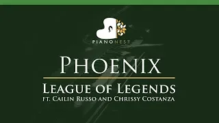 Phoenix - League of Legends - Cailin Russo, Chrissy Costanza - LOWER Key Piano Karaoke Instrumental