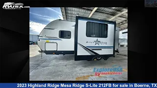 Phenomenal 2023 Highland Ridge Mesa Ridge S-Lite Travel Trailer RV For Sale in Boerne, TX