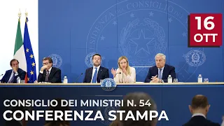 Conferenza stampa del Consiglio dei Ministri n. 54