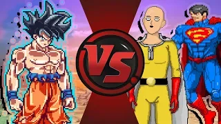 GOKU vs SAITAMA vs SUPERMAN Animation (Dragon Ball Super Fan Animation)