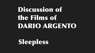 The Films of Dario Argento 14: Sleepless (Non ho sonno)