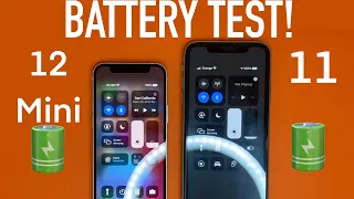 iPhone 12 mini battery drain test  (vs. iPhone 11)