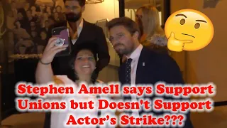 Actor, Stephen Amell says, he Support Unions but Doesn't Support Actor’s Strike??? Your Thoughts?