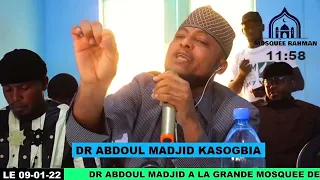 Dr Abdoul Madjid Kasogbia à la grande mosquée de Daoudabougou 9 janvier 2022