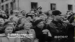 HD Stock Footage Royal Wedding in France 1951 Newsreel