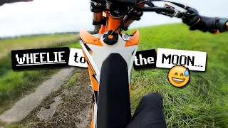 BACK At LEARNING WHEELIES But On The KTM  300 EXC