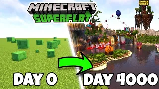 I survived 4000 DAYS in Minecraft Superflat Survival [FULL MOVIE]