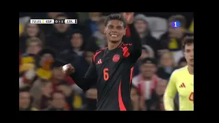 partido amistoso España  0  vs Colombia 1