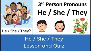 He She They Third Person Subject Pronoun Game Test Learn Easy Fun Beginner Sentences Daily 簡單英語學習遊戲