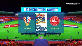 Croatia Vs. Denmark - UEFA Nations League Matchday 5 | FIFA 22 - Full Match