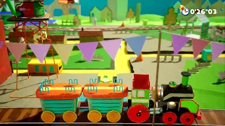 Yoshi's Crafted World Demo - Rail-Yard Run Speedrun in 1'12"13 (New Strat)