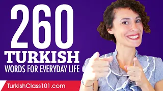 260 Turkish Words for Everyday Life - Basic Vocabulary #13