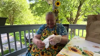 My mamaw planting her Mother’s Day flowers!