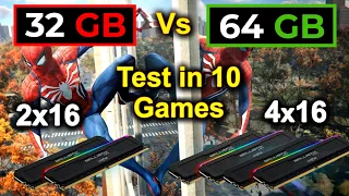 32GB vs 64GB RAM | How Much RAM Do You Need for Gaming in 2023? | 10 Games Tested