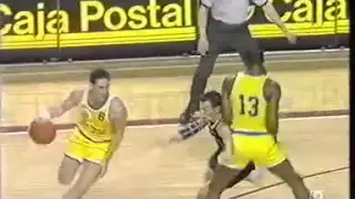 1991/92.- Estudiantes Caja Postal 98 Vs Maccabi Elite 74 (Cuartos, Euroliga - 2º Partido)