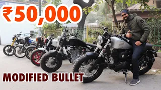 MODIFIED BULLET BIKES Starting ₹50,000 Only | BULLET MODIFICATION DELHI | SJ AUTOVLOGS | RIDEOFY