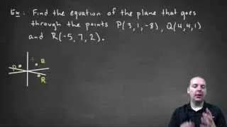 Equation of a Plane Given 3 Points - Example 2, medium