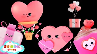 Happy Valentines Day! 💕- Baby Sensory🍼 - Festive Video For Kids! + Upbeat Music 🎶