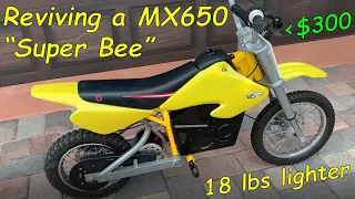 Restoring a Razor MX650 "Super Bee" - Upgrade to Lithium Battery