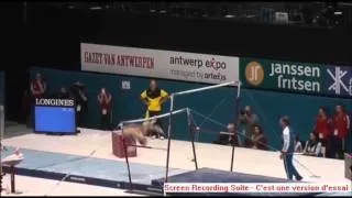 Aliya Mustafina (RUS) UB2 Podium Training WC Antwerp 2013