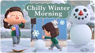 A chilly winter morning in ACNH | Animal Crossing New Horizons❄️🐚