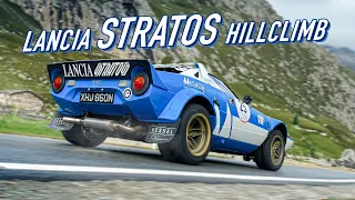 Onboard: Lancia Stratos racing Swiss mountain pass - HQ engine sound