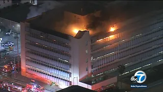 Large fire rips through L.A. County social services building