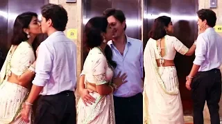 Shriya Saran Romantic KISSING Her Husband Andrei Koscheev in Front of Media | Filmylooks
