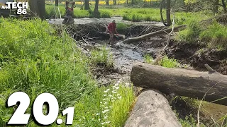 Beaver Dam Removal With Excavator No.20.1 - Tripod Version