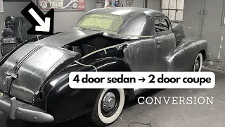 Panel fabrication and shaping | 1948 SEDAN ➜ COUPE conversion