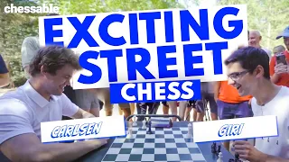 CARLSEN BLUNDERS to the MATE IDEA! Anish Giri Tricks Magnus Carlsen in STREET CHESS