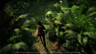 Uncharted: The Lost Legacy Crushing Fast -  APC Escape in 1:48 (glitched, no enemies)