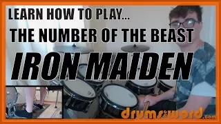 ★ The Number Of The Beast (Iron Maiden) ★ Drum Lesson PREVIEW | How To Play Song (Clive Burr)