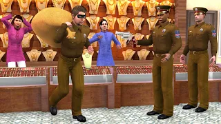 सच्चा पुलिस वाला - Policewala Beta - Funny Hindi Stories Kahani