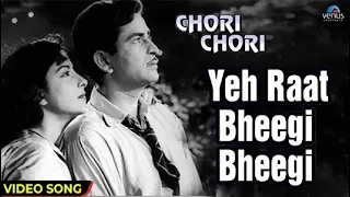 Yeh Raat Bheegi Bheegi | Chori Chori (1956) | Lata Mangeshkar | Raj Kapoor | Nargis | Old Hindi Song