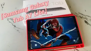 Unboxing Samsung Galaxy Tab A7 Lite Gray | Test camera game etc. |accessories | aesthetic