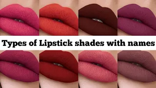 Types of Lipstick shades with names/lipstick shades with names/different types of lipstick shades