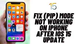 How to Fix Picture in Picture (PIP) not Working on iPhone after iOS 15 Update