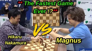 The FASTEST Game by Hikaru vs Magnus