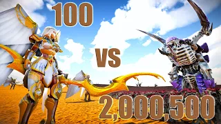 100 Angel Archers vs 2,000,500 Tyranid from Warhammer - UEBS2 (4K)