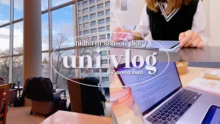 uni vlog 💌 midterm season, studying in libraries, ipad case unboxing, pancakes