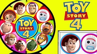 TOY STORY 4 New Spinning Wheel Game Toy Surprises New Characters