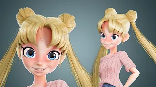 Blender 3.5 Usagi/Serina fanart Character Sculpt