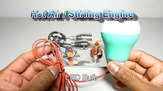 STIRLING ENGINE POWER GENERATOR | HOT AIR ELECTRICITY | THERMOACOUSTIC HEAT ENERGY TO ELECTRIC POWER