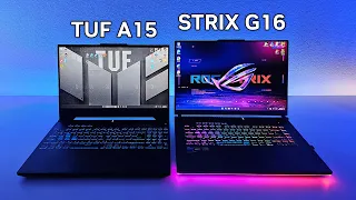 ASUS TUF A15 vs STRIX G16 (2023) Comparison