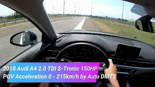 2018 Audi A4 2.0 TDI S-Tronic 150HP / POV Acceleration 0-215km/h by D4MieN