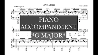 Ave Maria (Schubert) - G Major Piano Accompaniment - Karaoke
